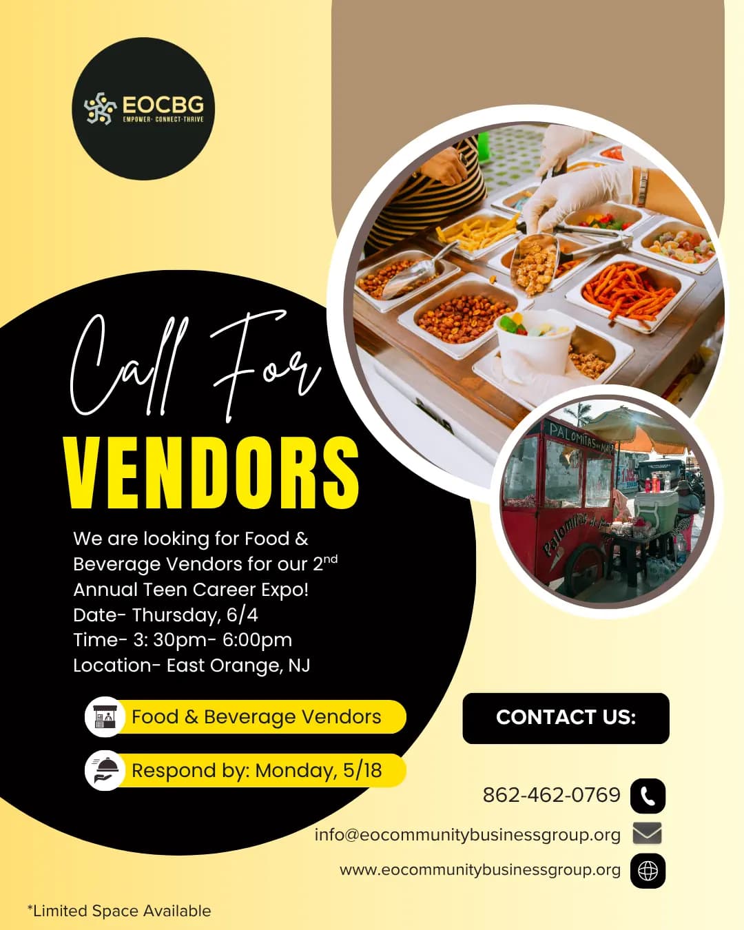 Brown and Yellow Modern Call For Vendors Brown and Yellow Modern Call For Vendors